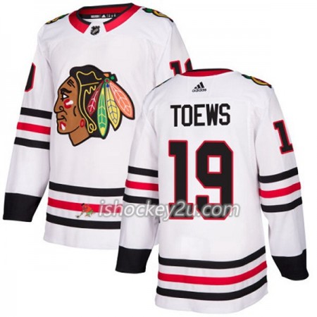Dame NHL Chicago Blackhawks Trøje Jonathan Toews 19 Adidas 2017-2018 Hvid Authentic